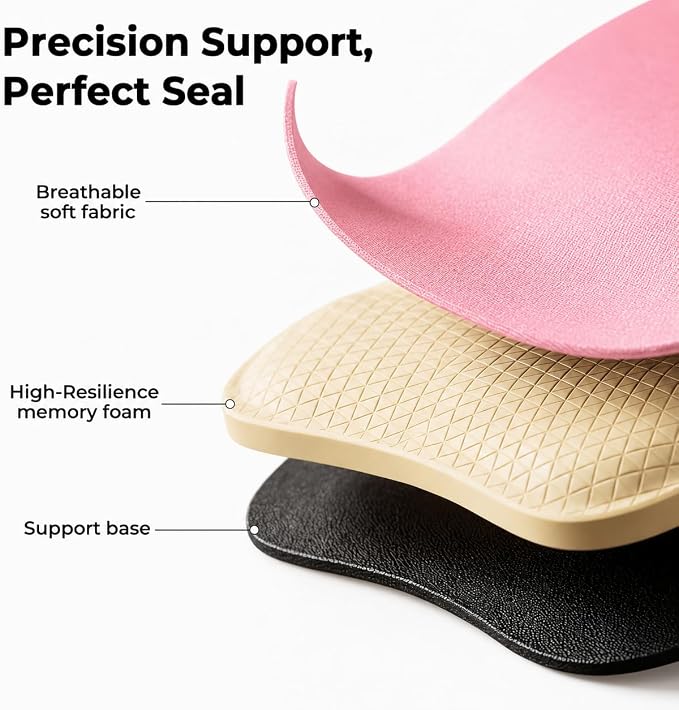 EooCoo Ergonomic Mouse Pad with Wrist Rest, Memory Foam Support Mousepad | Non-Slip Base for Computer, Cafe, Home & Office, 9.64 x 8.26 in Office Desk Accessories, Carpal Tunnel Relief