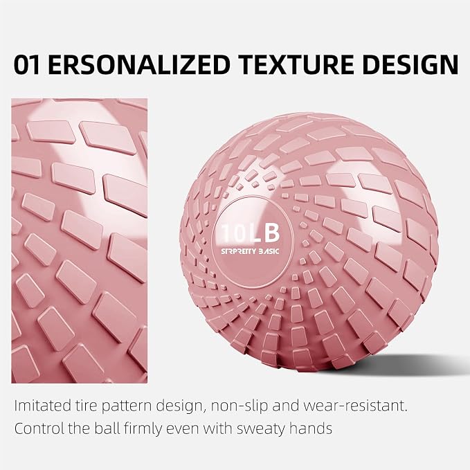 Medicine Ball 8, 10 lbs Slam Ball Weighted Balls for Exercise Strength and Crossfit Workout