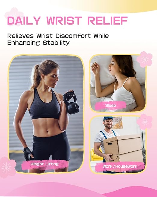 Wrist Brace with Soft-Touch Fabric, Left, S | Compression Wrist Support for Daily Wear, Typing & Work, Adjustable Wrist Wrap for Mild Carpal Tunnel, Tendonitis