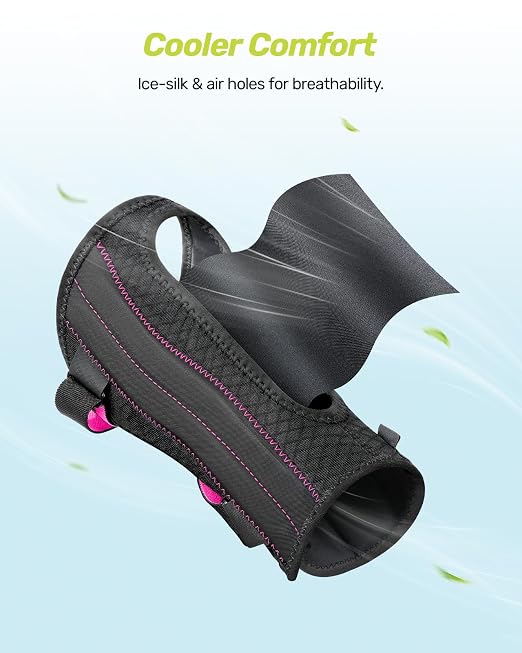 Rakiie Upgraded Carpal Tunnel Wrist Brace, Night Sleeping Support for Arthritis, Sprain & Tendonitis Pain Relief, Flexible 3-Bar Support, Breathable Hand Splint for Typing, Work & Housework, Fit for Men & Women (Pink, Small, Right Hand)