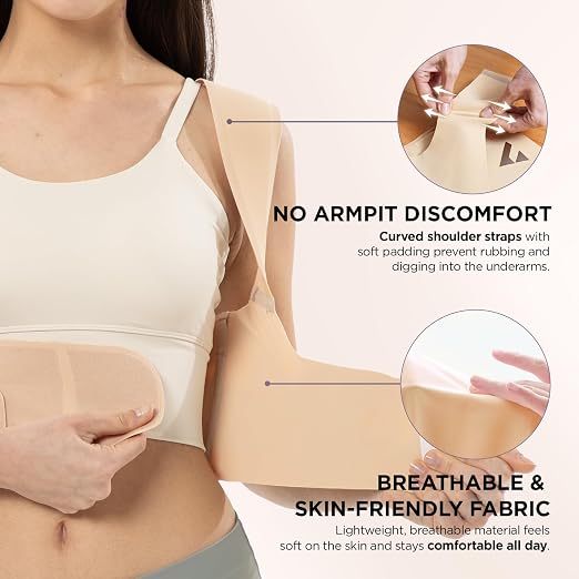 Vicorrect Adjustable Posture Corrector for Women: Invisible Under Clothes - Comfortable Back Support Bra for Upper Back Neck Shoulder Pain Relief - Ideal for Sitting Exercise Daily Wear