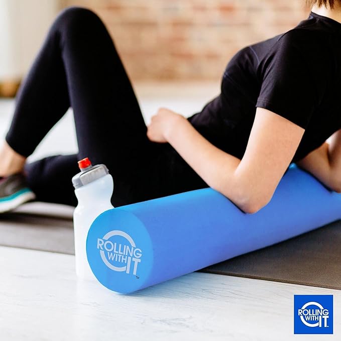 Rolling With It High Density Foam Roller for Physical Therapy | High-density EVA foam, Firm core with smooth surface, Keeps its shape, For back, legs & IT band, Deep tissue muscle recovery