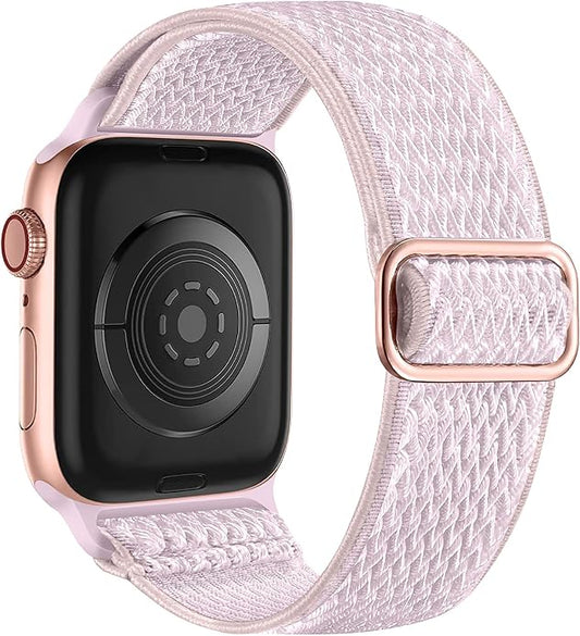 Lerobo Stretchy Nylon Solo Loop Band, Compatible with Apple Watch Series 11 10 9 8 7 6 5 4 3 SE3/2/1 Ultra3/2/1, Adjustable Strap for iwatch Band 44mm 45mm 46mm 49mm 42mm 40mm 41mm 38mm for Women Men