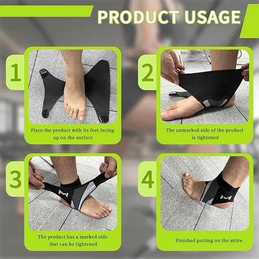 2-Pack Ankle Brace for Men & Women, Adjustable Figure-8 Stabilizer with Straps for Basketball, Volleyball & Running, Compression Sleeve for Sprained Ankle, Plantar Fasciitis & Tendonitis Relief