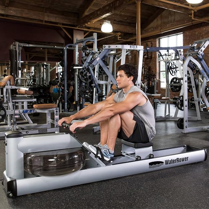WaterRower M1 Rowing Machine with S4 BLE Monitor | USA Made Water Rower | Original Handcrafted Erg Row Machine for Home Use & Gym