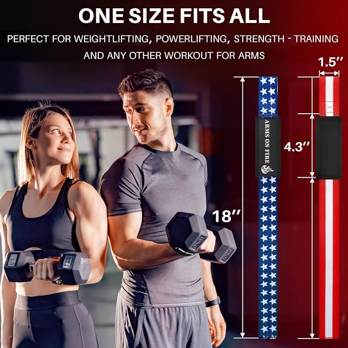 TECEUM Neoprene Padded Cotton Lifting Straps for Weightlifting, 1 Pair