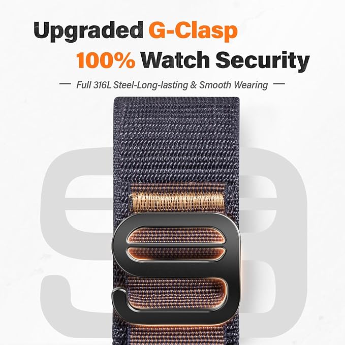Alpine Loop Nylon Watch Band Compatible with Garmin Fenix 5X / 6X / 7X / 8 51mm, Quickfit 26mm Rugged Watch Bands for Garmin Fenix 8 Pro 51mm / 7X Pro / 6X Pro / 5X Plus, for Fenix 3, Tactix Delta