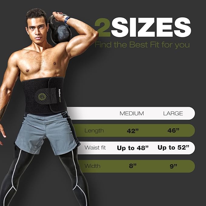 Premium Waist Trimmer & Trainer Belt for Men and Women - Sweat-Enhancing Slimming Wrap for Stomach, Adjustable Fit
