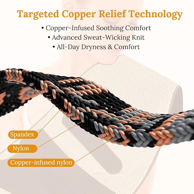 JIUFENTIAN Copper Lower Back Brace for Men and Women, X-Large | Removable Dual Spine Rods & Therapy Pocket & Ultra Breathable-Sciatica, Scoliosis, Lower Back Pain Relief & Work Support