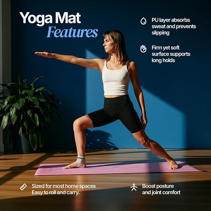 Natural Rubber Workout Mat with Bag | Thick Rubber mat 4.5 mm | Non Slip Yoga Mat Non Slip| Gym Mats for Home Gym Floor Mat, Home Exercise Mats for Home Workout Accessories, Fitness Mat, Workout Mats for Home Gym, Yoga Matt, Stretching Mat, Thick Exerc...
