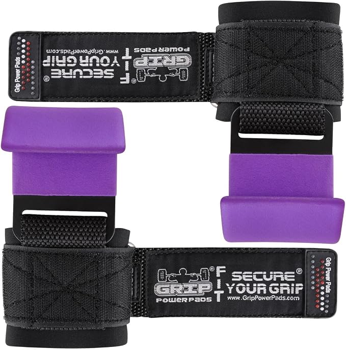 Weight Lifting Rod Hooks Heavy Duty Wrist Wraps Power Weight Lifting Training Gym Grips Straps Set of 2