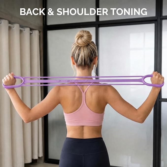 3 Pack Resistance Bands with Handles, Shoulder Trainer for Physical Therapy Home Workout Pilates, Ergonomic Grip Durable Exercise Bands