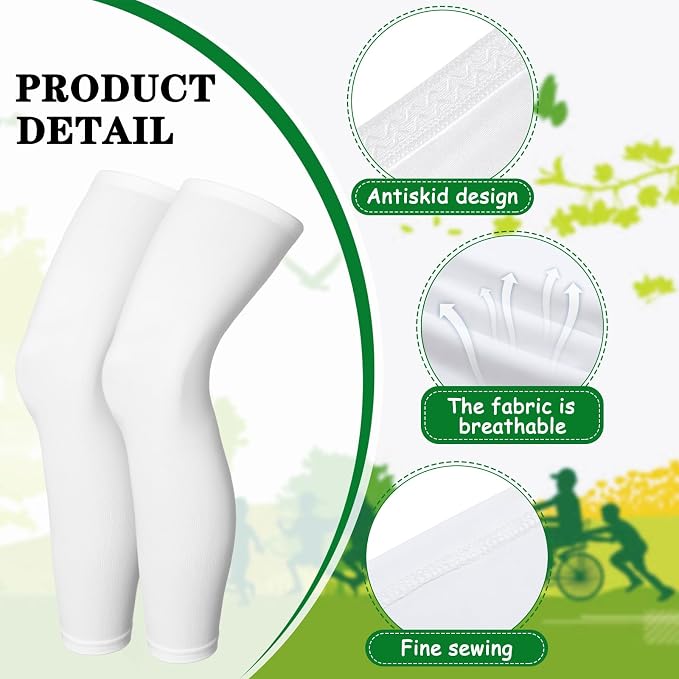 Skylety Compression Leg Sleeve Full Length Leg Sleeves Sports Cycling for Men Women, Running, Basketball