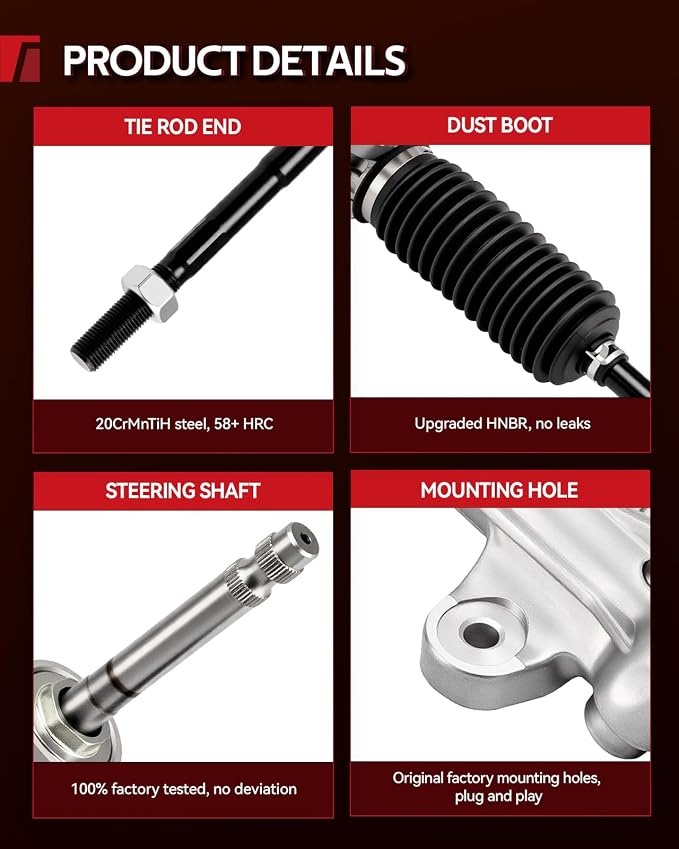 Torchbeam Electronic Power Steering Rack and Pinion Fit for Hyundai 2013 Elantra All Models, 2011-2012 Elantra 1.8L, 2012 Veloster All Models, Rack & Pinion Replace 1G2410