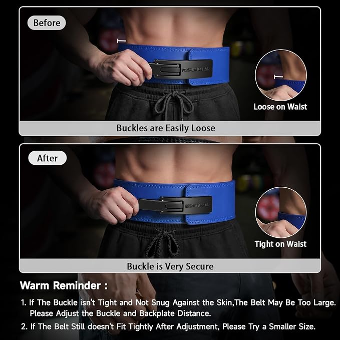 MANUEKLEAR 10mm Thick & 4inch Wide Weight Lifting Belt Lever, Lever Belt Weightlifting for Men and Women, Powerlifting Lever Gym Belt for Squat Deadlift Workout