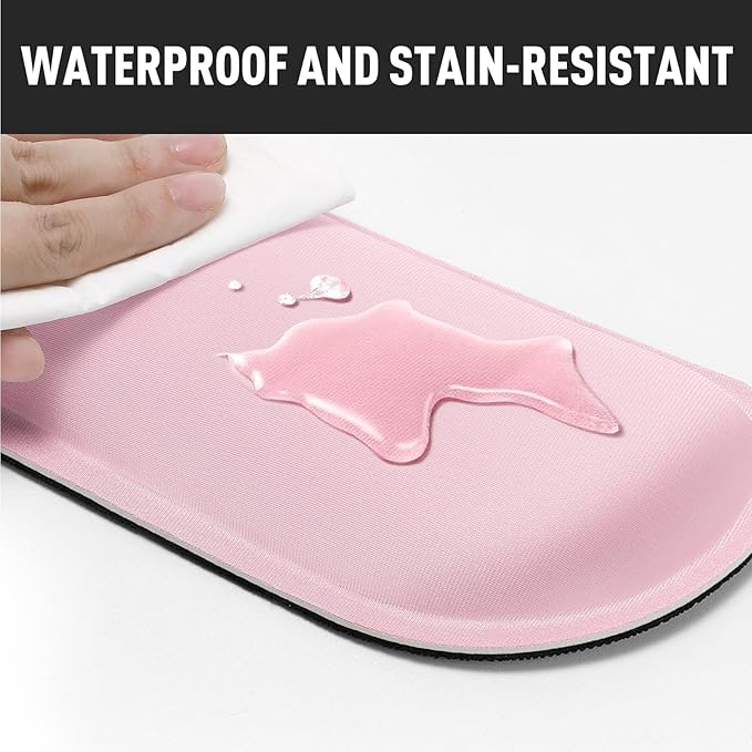 Gimars Upgrade Enlarge Silky Gel Memory Foam Keyboard Wrist Rest, Wrist Rest for Computer Keyboard, Ergonomic Mouse pad Rests for Typing Pain Relief, Wrist Support for Office, Gaming, Pink Gradient