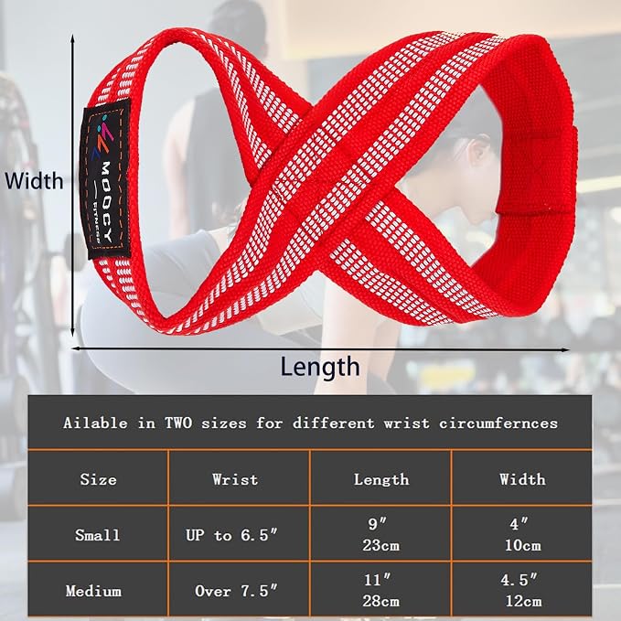 Figure 8 Lifting Straps for Deadlift,Weightlifting,Strongman,& Cross Training Strong Weightlifting Wrist Wraps