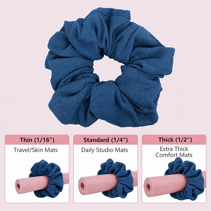 Yoga Mat Scrunchie Yoga Mat Strap Carrier Pilates Mat Holder | Holds Your Yoga Mat in Style, Adjustable & Stretchy Yoga Mat Band, Fits Most Standard Yoga Mats (mat not included),Yoga Gifts