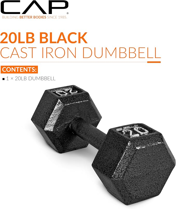 CAP Barbell Cast Iron Hex Dumbbell | Multiple Options