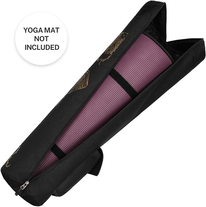Gonex Yoga Mat Bag, Full-Zip Mat Carrier | 600D Oxford Fabric, Wet Pocket, Front Zip Pocket, Adjustable Strap, Fits Mats up to 26"