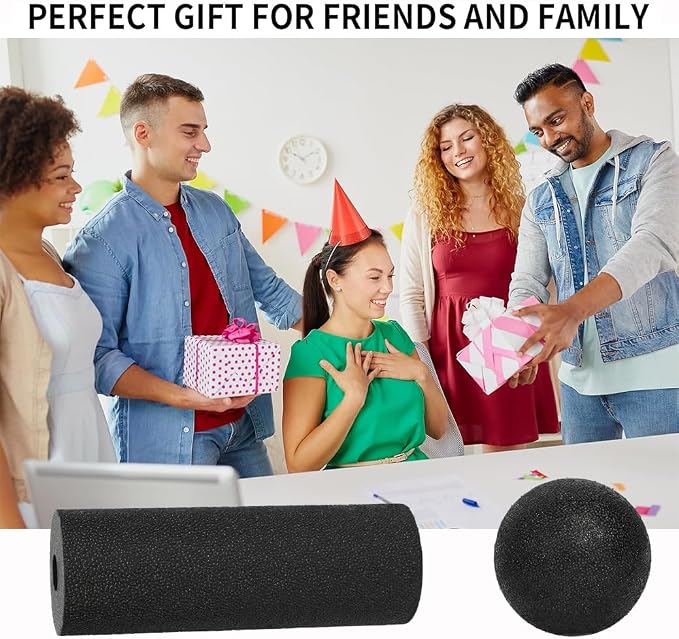 Mini Foam Roller, High Density Massage Tool for Physical Therapy | Extra Small Size 6"L x 2" Round, 3.2-Inch Ball, Deep Tissue Muscle Recovery, Fitness Workout Stretching, Travel