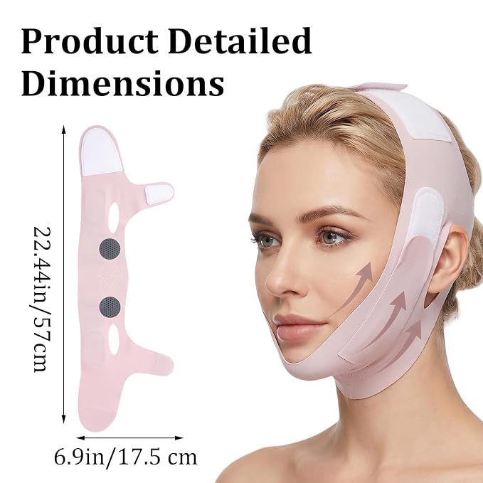 Face Framer V Line Lifting Mask Reusable Chin Strap for Sleeping Breathable Double Chin Reducer Face Slimming Strap with Support for Women Prevent Sagging (Purple)