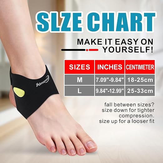 2 PACK Ankle Brace for Women & men with Dual-Density Foam Pads & Adjustable Arch Support – ankle compression sleeve Targeted Relief for Fatigue, Ankle Pain (Large/X-Large)