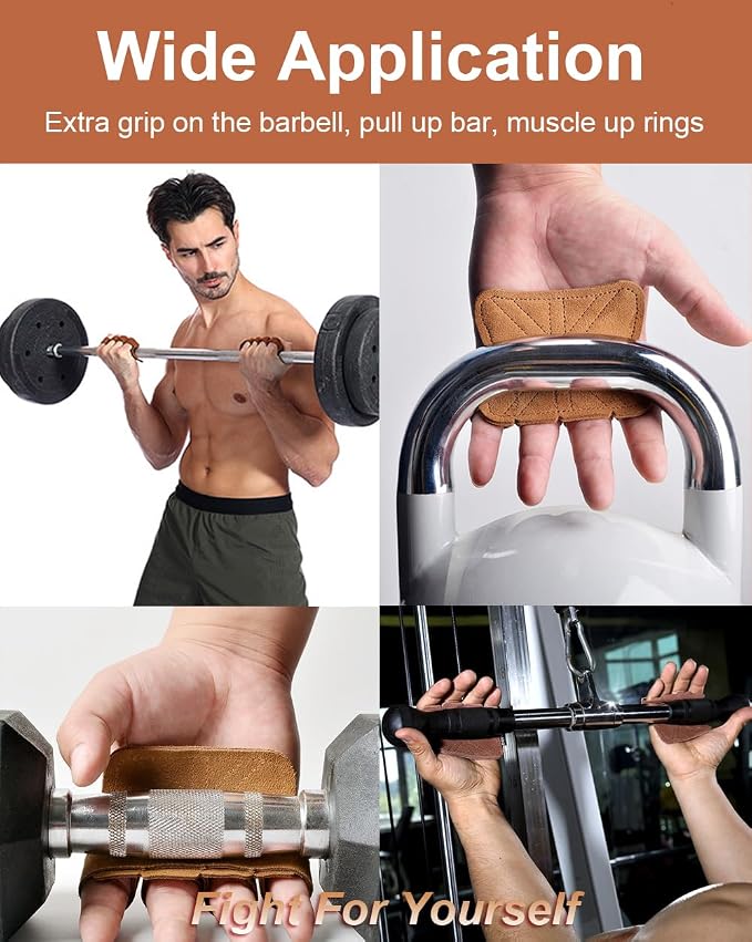SUJAYU Leather Weight Lifting Gloves, Lifting Grips Weightlifting Gloves for Men Women, Weight Glove Gym Glove for Weightlifting Deadlifts Exercise