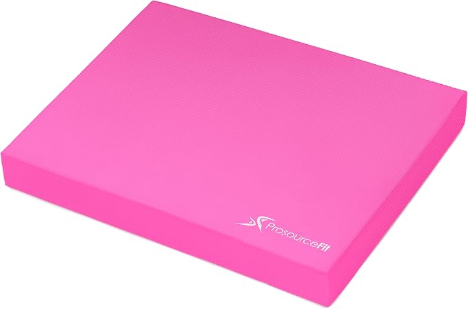 ProsourceFit Exercise Balance Pad, Non-Slip Cushioned Foam Mat & Knee Pad for Fitness and Stability Training, Yoga, Physical Therapy