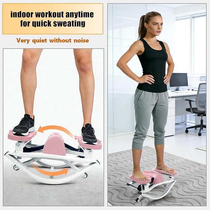 Rock Stepper Machine with Digital Display,Workout at Home,Office | Digital display, side-to-side motion, home workout, arm leg glute exercise,home fitness, full body workout