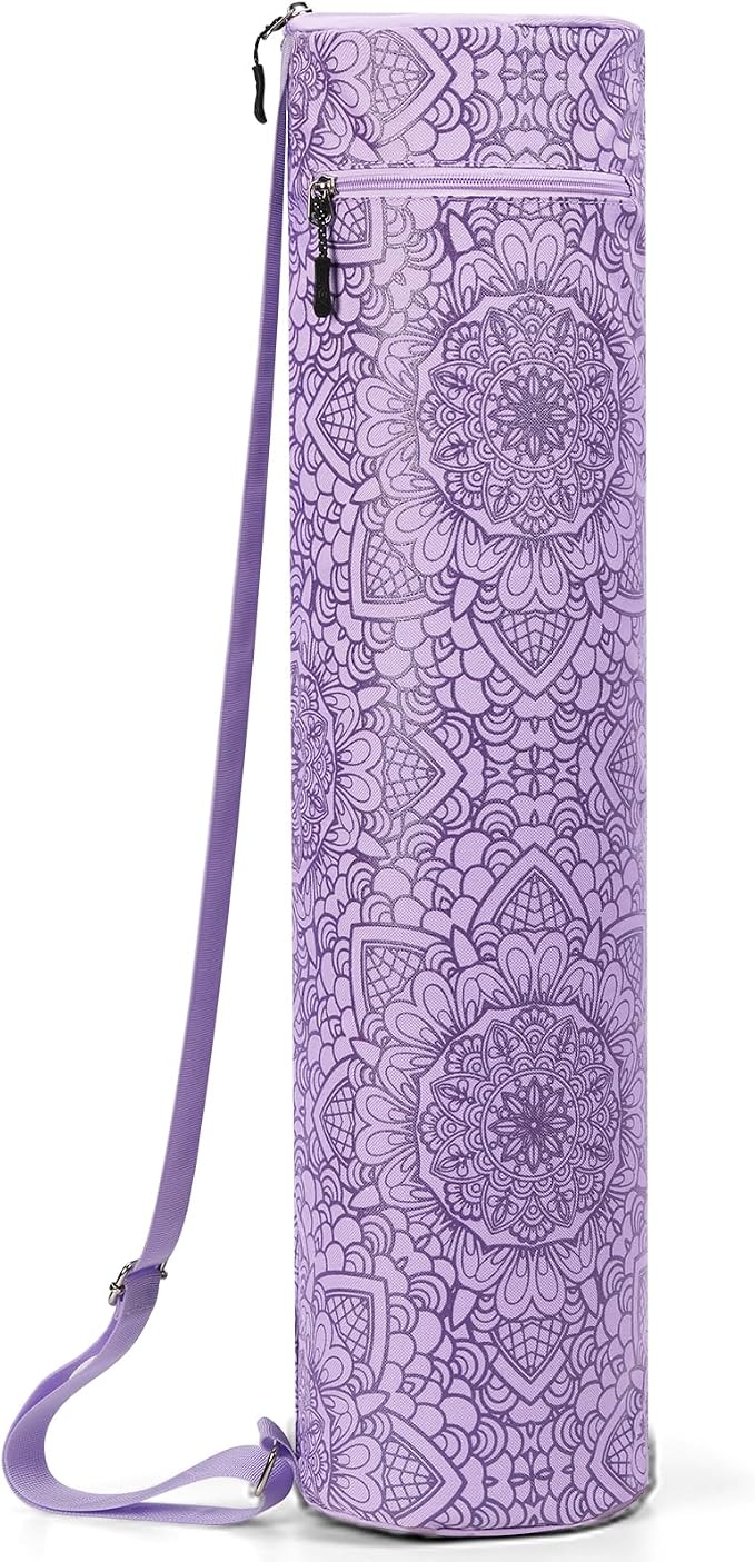 Gonex Yoga Mat Bag, Full-Zip Mat Carrier | 600D Oxford Fabric, Wet Pocket, Front Zip Pocket, Adjustable Strap, Fits Mats up to 26"
