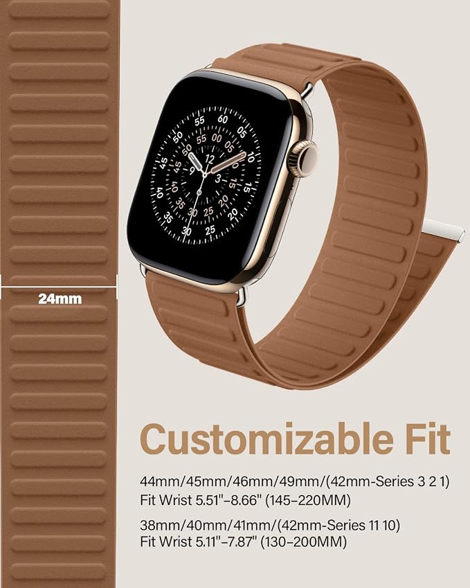 Magnetic Link Sport Band Compatible with Apple Watch Bands for Men Women | Patented Solo Loop Band 40mm 38mm 41mm 44mm 45mm 42mm 49mm, Sport Strap for iWatch Series 11 10 9 8 7 6 5 4 3 2 1 Ultra SE