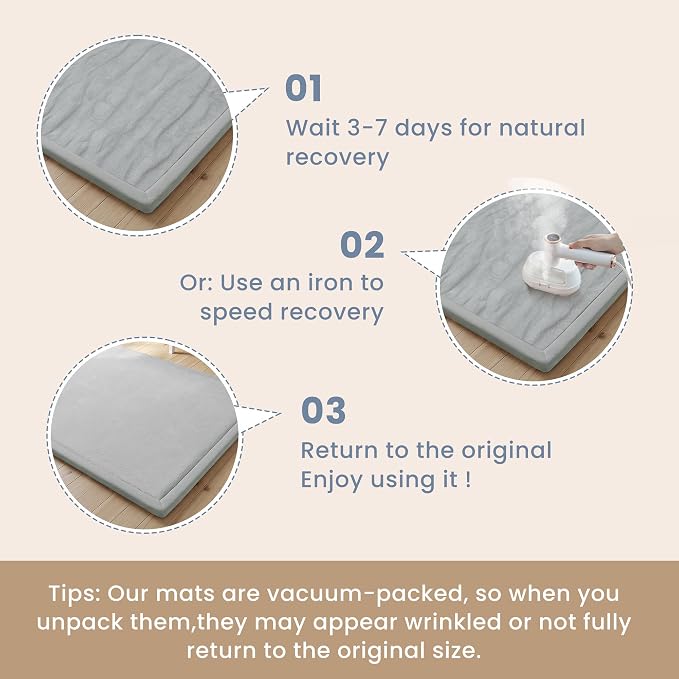 ACOMOPACK Baby Play Mat for Floor 1.3" Thick Memory Foam Play Mat 79"×157 Tummy Time Crawling with Non-slip Bottom for Living Room,Nursery,Soft Velvet Playpen Mats for Kids,Infants（Light Grey）