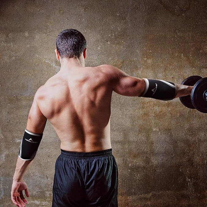 AEOLOS Compression Elbow Sleeves(Pair), 5mm Neoprene Elbow Barces for Weightlifting Powerlifting Tennis Golf and Basketball (X-Large, Black)