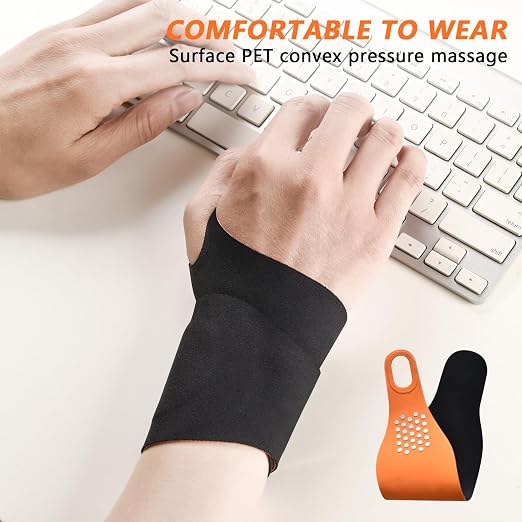 2PCS Ulnar Wrist Brace for Right & Left Hand, Ultra-Thin Elastic Wrist Wrap Compression for TFCC Tear and Repetitive Wrist Use Injury, Wrist Support for Carpal Tunnel, Tendonitis, Pain Relief (Black)