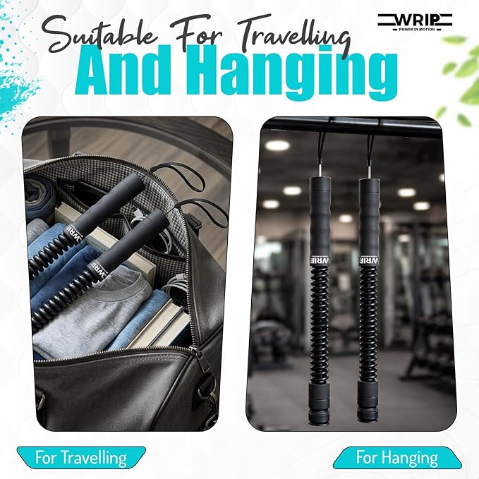 Ropeless Battle Ropes Weighted, Home Gym Equipment, Fat Burning Cardio, Small Space Exercise Equipment, Shoulder Exercise Stick, Travel Workout Equipment, Arm workout, Core Strength Training Equipment