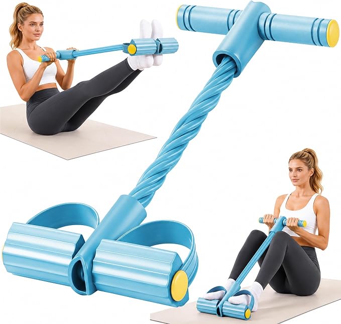 Upgraded Pedal Resistance Band with Handle, Soft Durable Fashion Puller Exercise with Thickened 6 Tension Ropes, Tube Pedal Resistance Device for Abdomen, Waist, Arm, Leg, Core/ABS