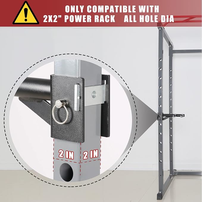 Dip Bar Attachments for 2" x 2" or 3" x 3" Power Rack - Narrow & Wide Dips Double Handles (Patent Pending)