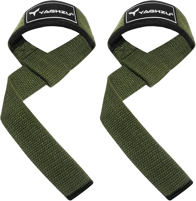 Lifting Straps for Weightlifting, Bodybuilding, Powerlifting, Strength Training, & Deadlifts - Padded Neoprene 21 inch Cotton Lifting Wrist Straps, Gym Wrist Straps for Weight Lifting