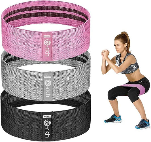 Resistance Bands, Fabric Workout Bands for Women & Men, Cloth Booty Resistance Loop Bands, Thick Squat Bands for Butt/Legs/Thigh/Hip/Glute Excersing