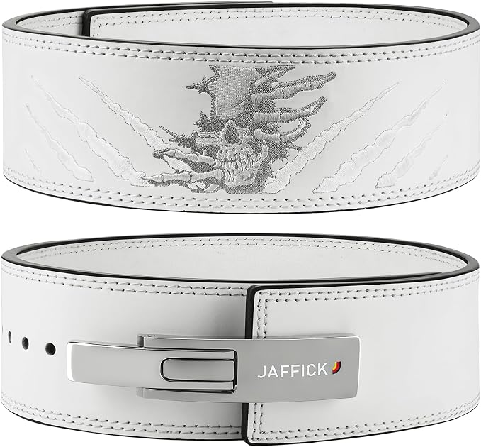 Jaffick Lever Lifting Belt – Power 10mm Extreme Heavy Duty Genuine Leather Lower Back Support for Squats, Bench Press, Deadlifts Bodybuilding Weightlifting Powerlifting for Men & Women