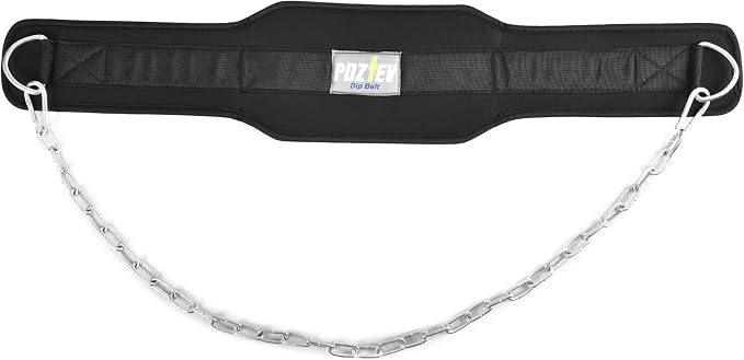 Dip Belt With Chain For Weight Lifting Optimal For Pull Ups Dips Squats Weightlifting Belt Squat Attachment Workout Dipping Belt - Unisex Gym Equipment