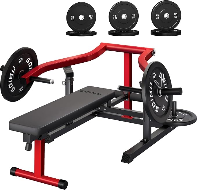 Chest Press Machine, GOIMU Z1-PRO Weight Bench Press Machine with Independent Arms, Adjustable Flat Incline Bench Press for Chest, AB Workout Home Gym Equipment