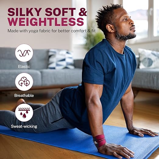 Ultra Thin TFCC Wrist Brace with Targeted 3D Gel Pad Support | TFCC targeted Compression, Seamless & Adjustable, Fits Both Hands, TFCC Tear, Ulnar Pain, Weightlifting, Sports Injury, Rose