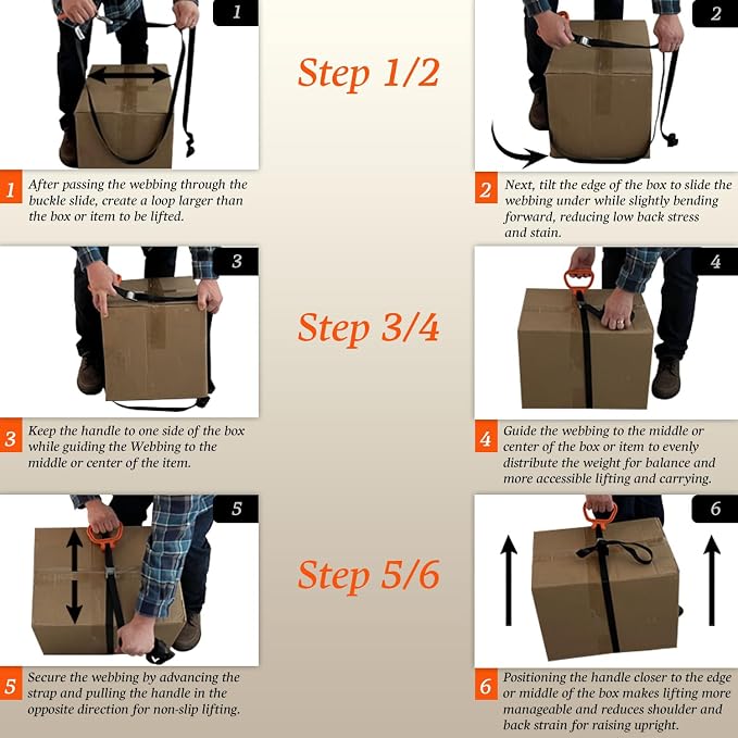 MULTUS Handle and Haul Moving Strap 2-Pack, 1 Handle Each | 2 straps for backup or bigger loads; 250 lb capacity each; carries boxes, furniture, camping gear