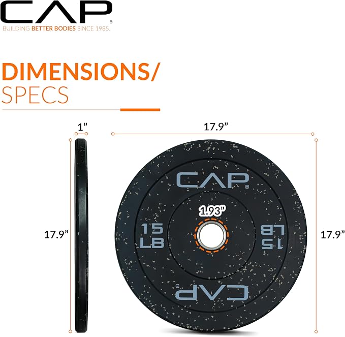 CAP Barbell Rubber Olympic Bumper Plate | Multiple Options/Colors