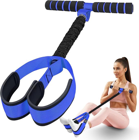 Pedal Resistance Bands with Handles, Upgrade Women Exercise Bands for Full Body Training, Core, ABS, Legs, Glutes, Arms, Pilates, Physical Therapy, Strength, Sit Up Equipment for Home Workout