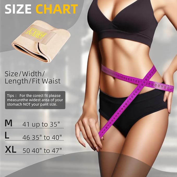 AMZBOSS Waist Trainers for Women Belly Fat, Waist Sweat Band for Women | Sweat Waist Trainer for Women, Belly Band Sweat Belt, Sweat Band for Stomach Weight Loss, Belly Wrap Waist Trimmer