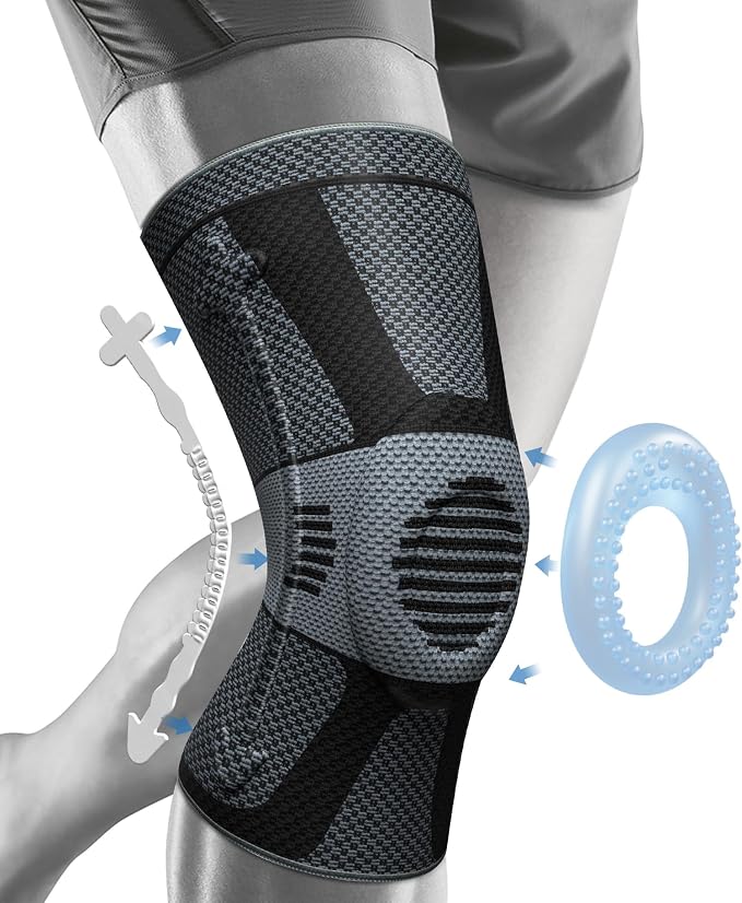 NEENCA Professional Knee Brace, Medical Knee Support for Women & Men Relief | Upgraded Version, Patented Patella Gel Pad & Side Stabilizers, For Knee Pain, Swelling, ACL,PCL, Circulation, Sports, Workout
