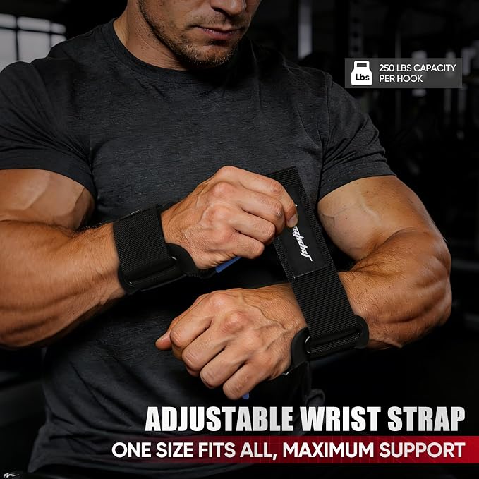 JUPITER Weight Lifting Grips (Pair), Wrist Support for Heavy Lifting, Deadlifts, Pull Ups, Powerlifting & Gym Workouts